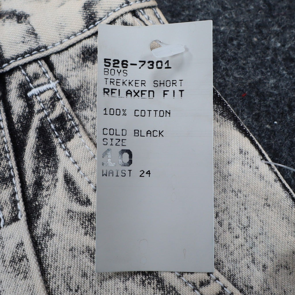 Lee Trekker Shorts Boys 10 Vintage 80s Acid Wash Black Cotton Air Gear NWT 24w - take2supply