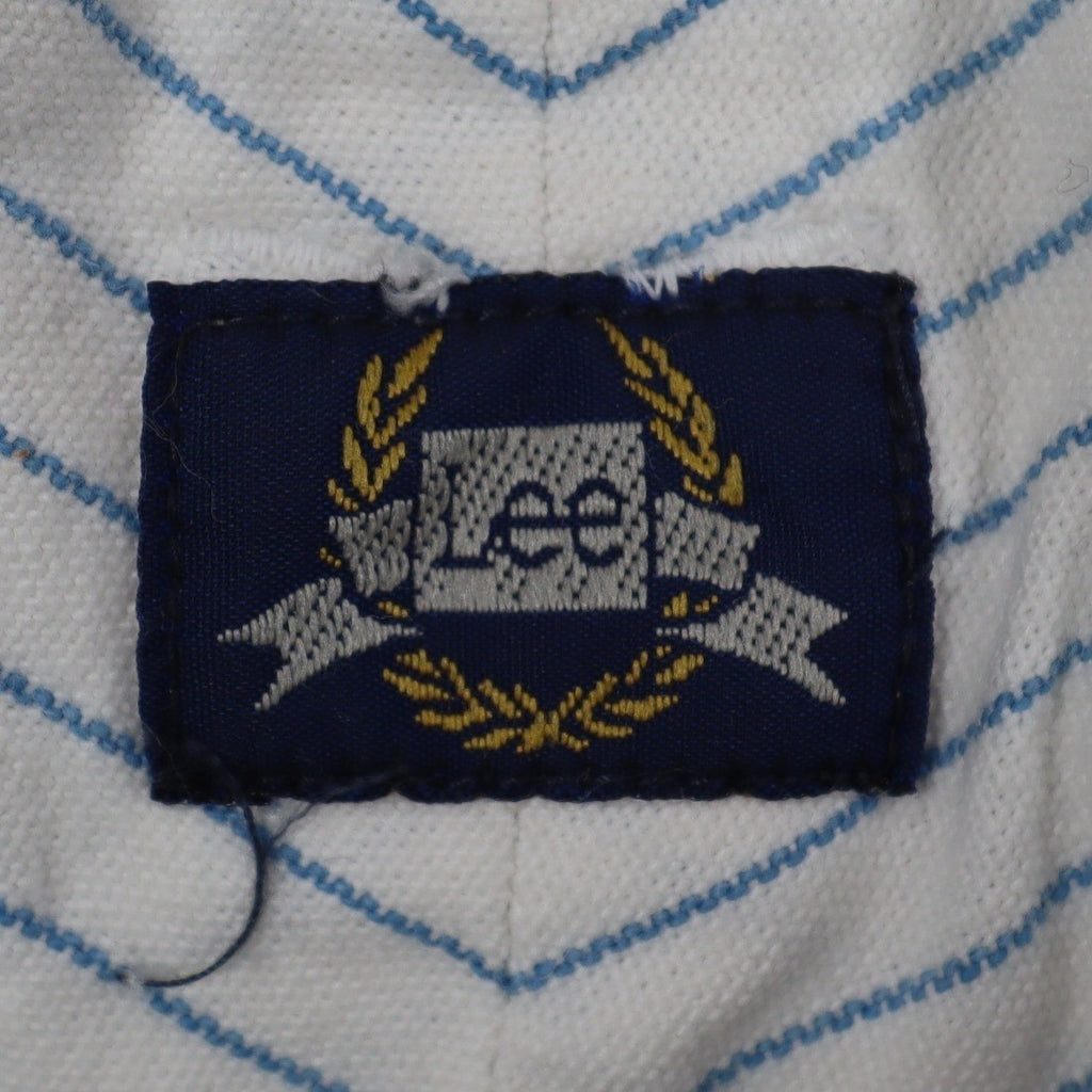 Lee Melbourne Skirt Shorts Girls 8 Vintage 90s White Blue Stripe Paperbag Waist - take2supply