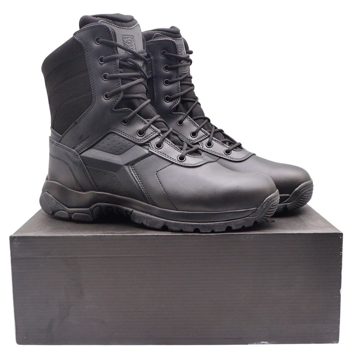Battle Ops BOPS8001 Tactical Boot Mens 12 M/W Waterproof Side-Zip Black Leather - take2supply
