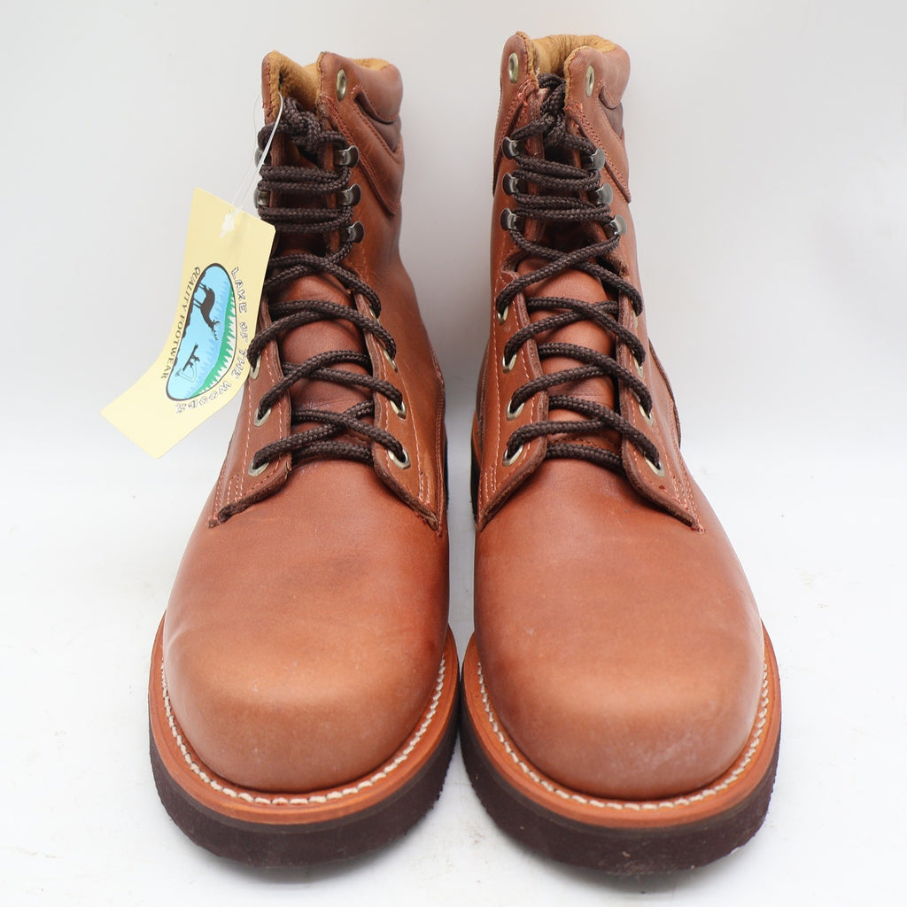 Lake of the Woods 3900 Work Boots Mens 10.5 D Vintage Brown Leather Lace Up New - take2supply