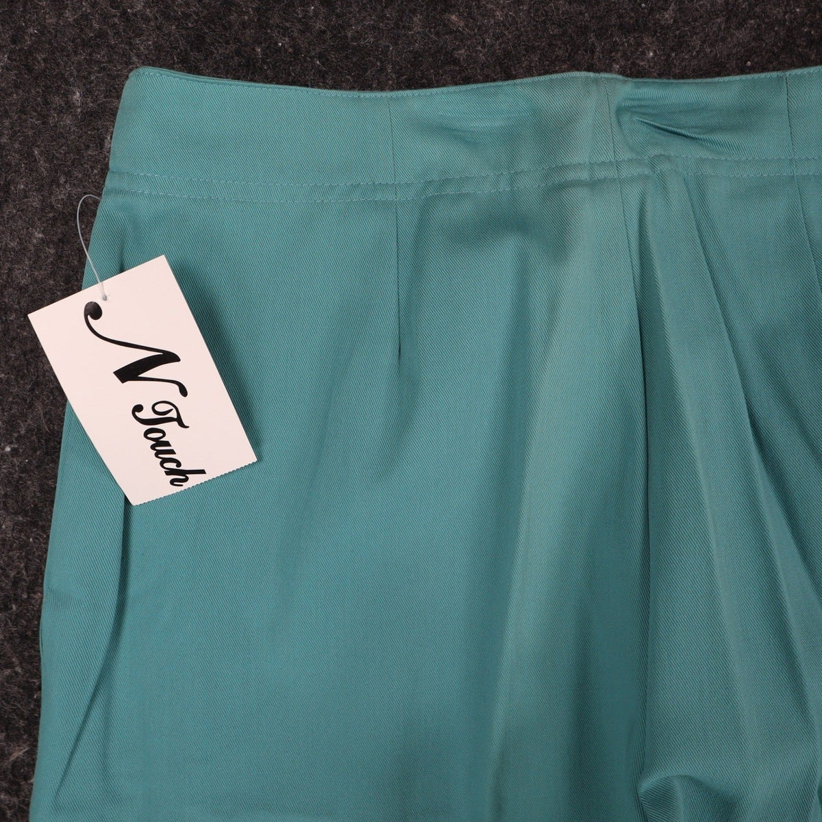 N Touch Straight Leg Pants Womens 10 Teal Azure Lagoon Cotton Tencel Trousers - take2supply