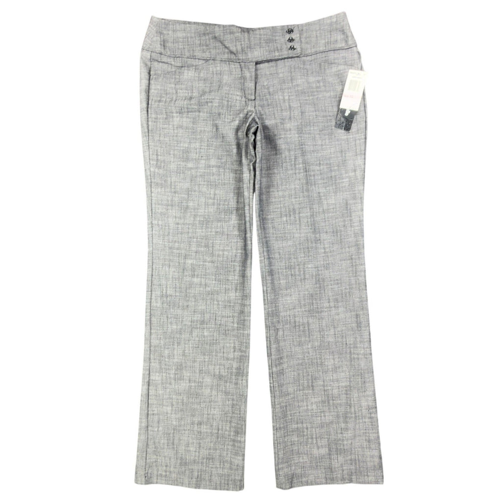 my michelle Y2K Dress Pants Juniors 13 Gray Cotton Blend Wide Leg NWT - take2supply