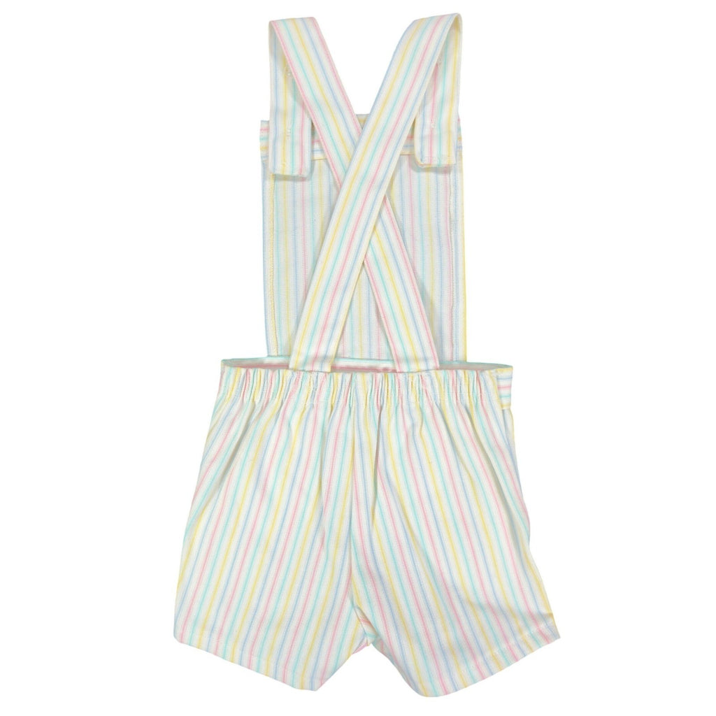 Maverick 1980s Vintage Striped Shortalls Girls 5 Pastel Multi NWT - take2supply