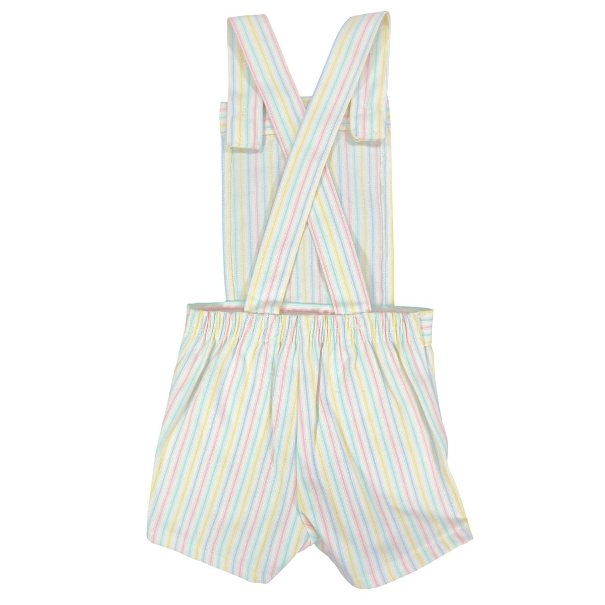 Maverick 1980s Vintage Striped Shortalls Girls 5 Pastel Multi NWT - take2supply
