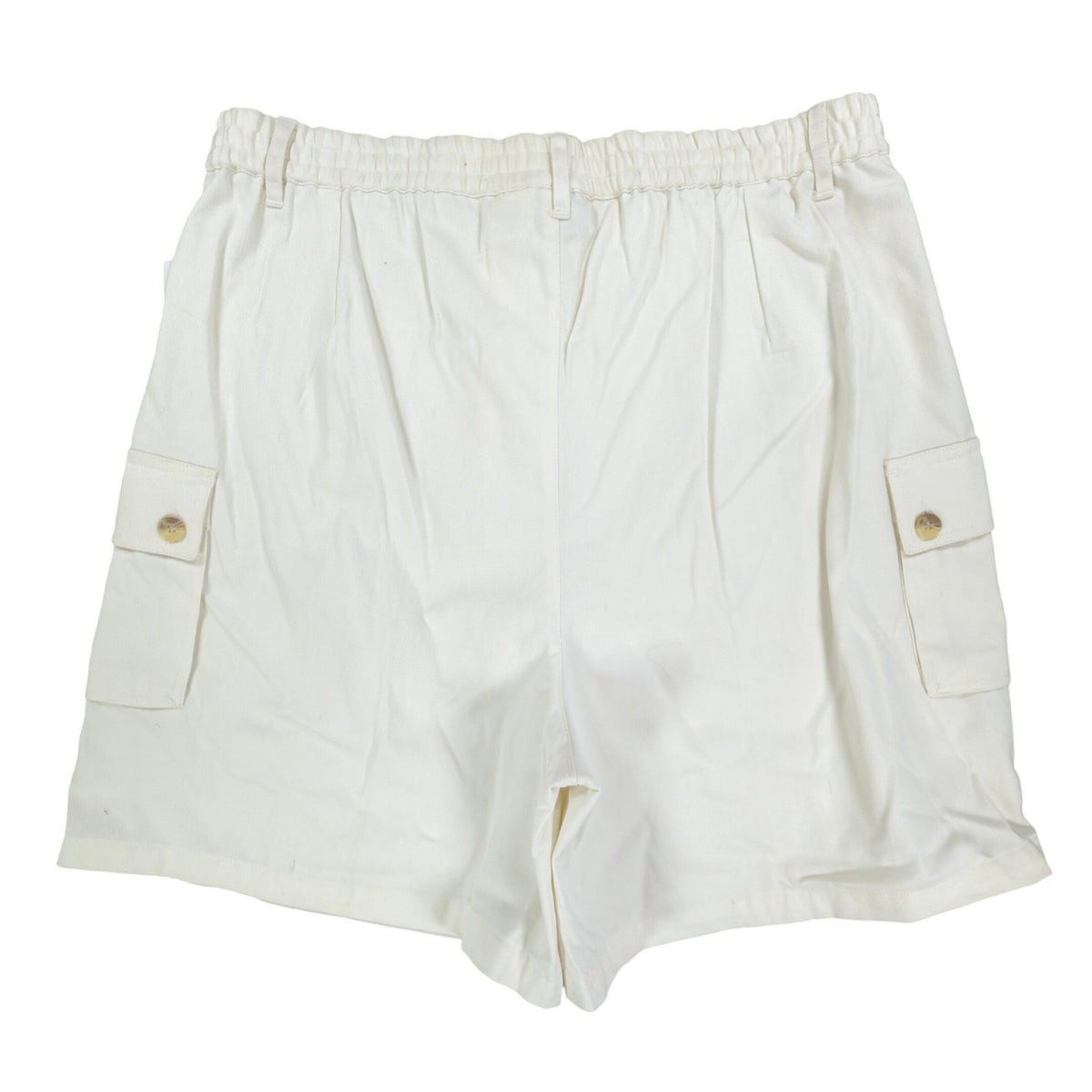 Argee Vintage 90s Cargo Shorts Womens M Ivory Cotton Deadstock NWT - take2supply