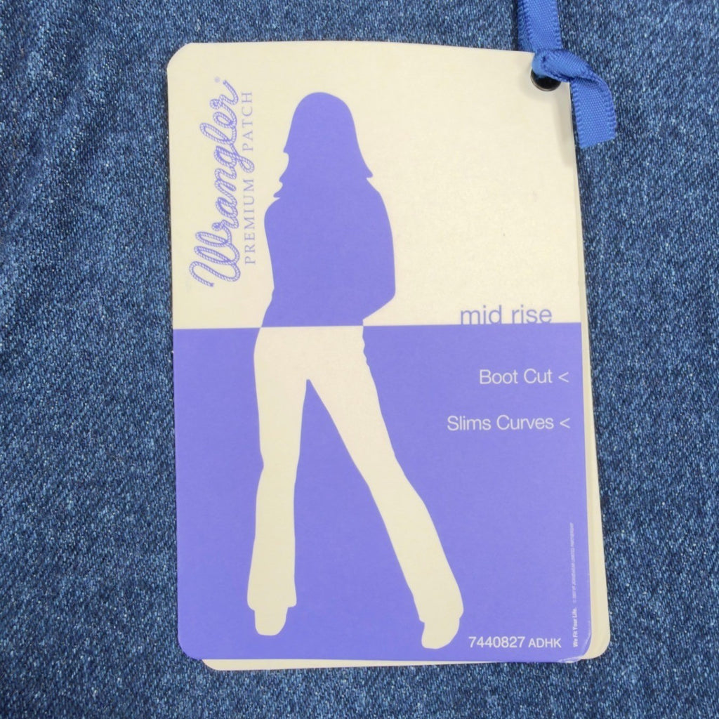 Wrangler Y2K Cowboy Cut Boot Cut Jeans Womens 9/10x32 Blue Denim NWT - take2supply