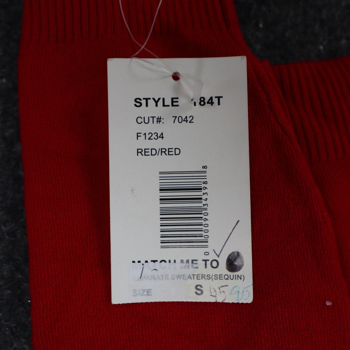 N Touch Cardigan Womens Small Red Sequin Trim Open Front Holiday Sweater NEW - take2supply