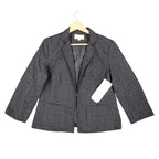 Erin London Blazer Women Size S Black Textured Jacquard Open Front Jacket New - take2supply