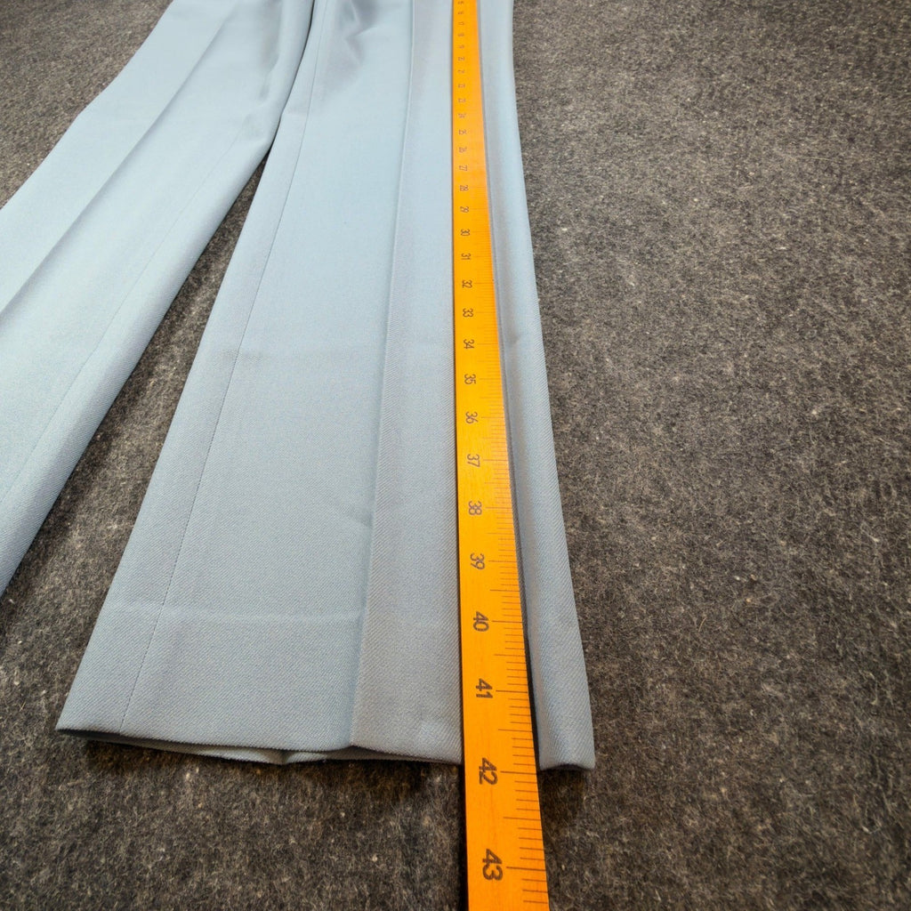 Dee Cee 70s Dress Pants Mens 31x32 Light Blue Stretch Polyester Vintage NEW - take2supply