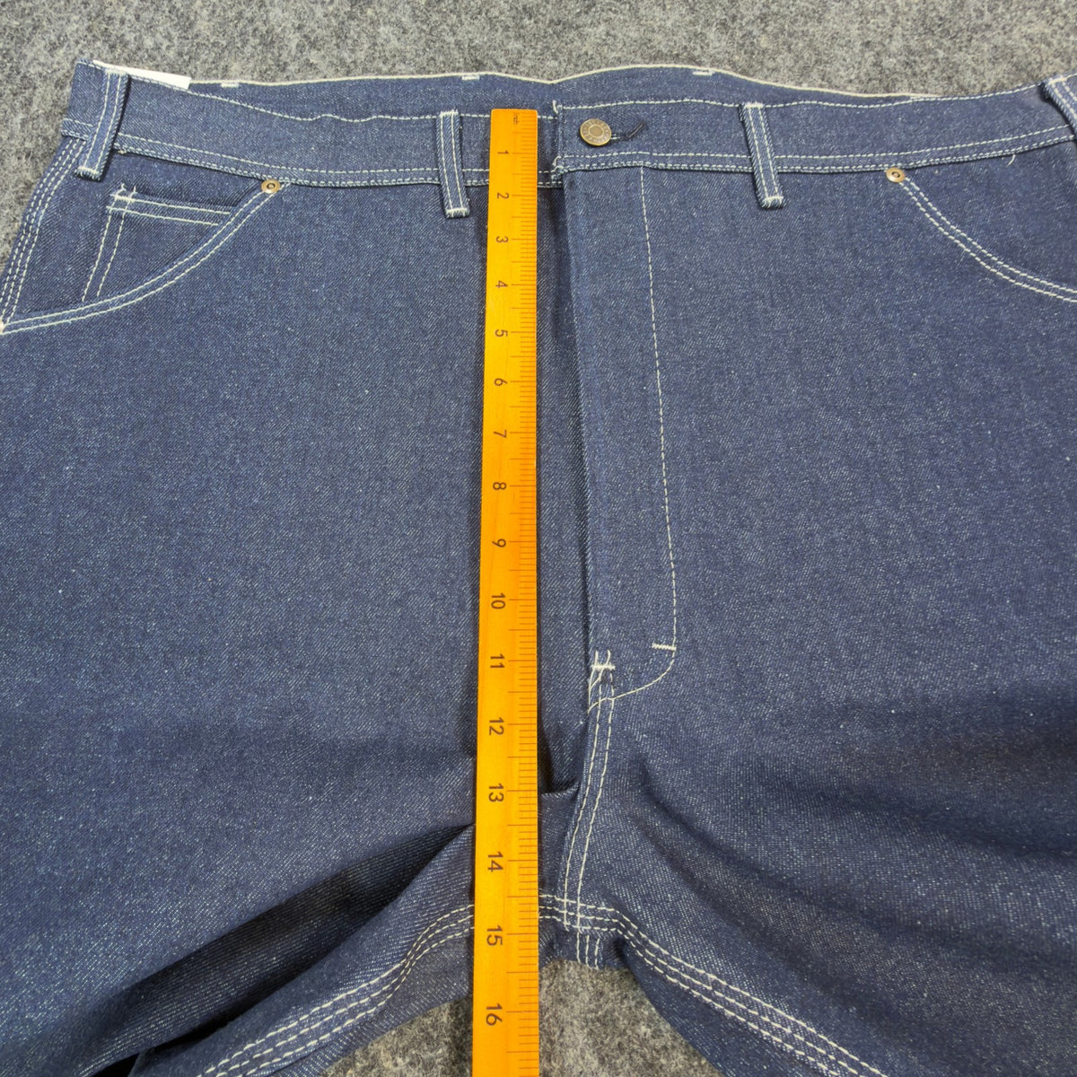 KEY Vintage 90s Dungaree Jeans Mens 44x30 USA Made Blue Denim NWT 1-402-41 - take2supply