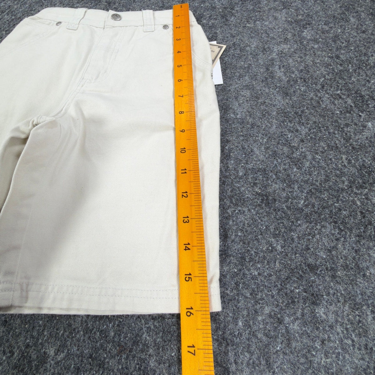 John Deere Y2K Carpenter Shorts Boys 6 Stone Cotton Canvas NWT Deadstock - take2supply