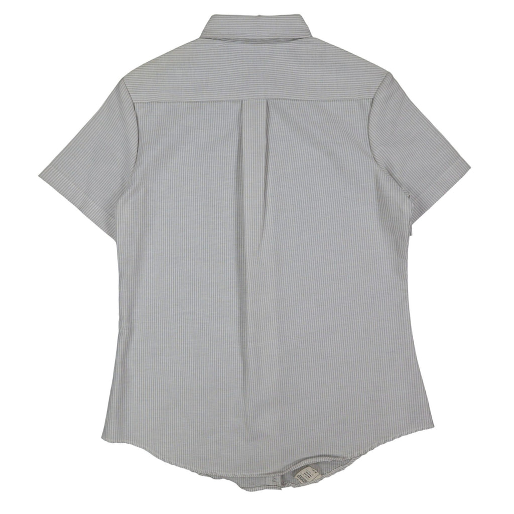 Dee Cee Striped Button Up Shirt Womens 9/10 Vintage 80s Gray Cotton Blend USA - take2supply
