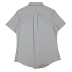 Dee Cee Striped Button Up Shirt Womens 9/10 Vintage 80s Gray Cotton Blend USA - take2supply