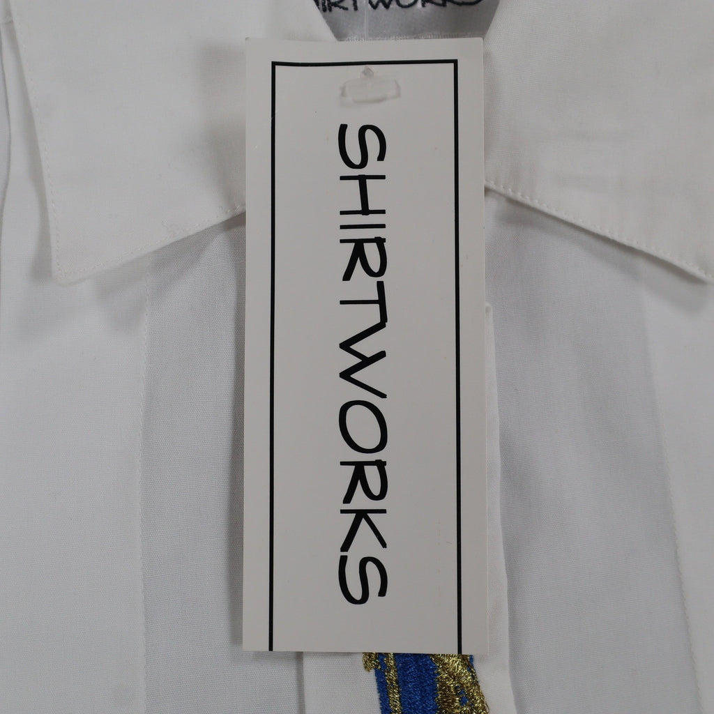 Shirtworks Christmas Shirt Womens S White Embroidered NWT NOS - take2supply