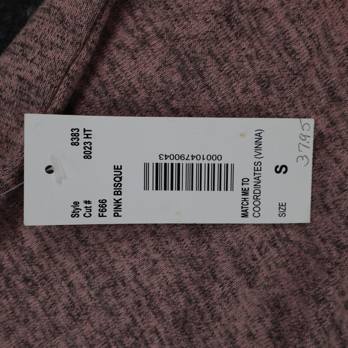 Southern Lady Womens S Pink Marled Full Zip Hoodie Long Sleeve NWT - take2supply