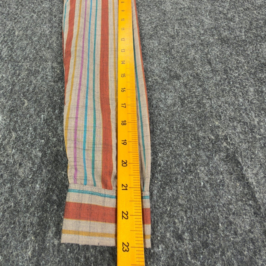 Miss "B" Vintage 70s Striped Button Down Shirt Womens 5/6 Orange Multi Excellent - take2supply
