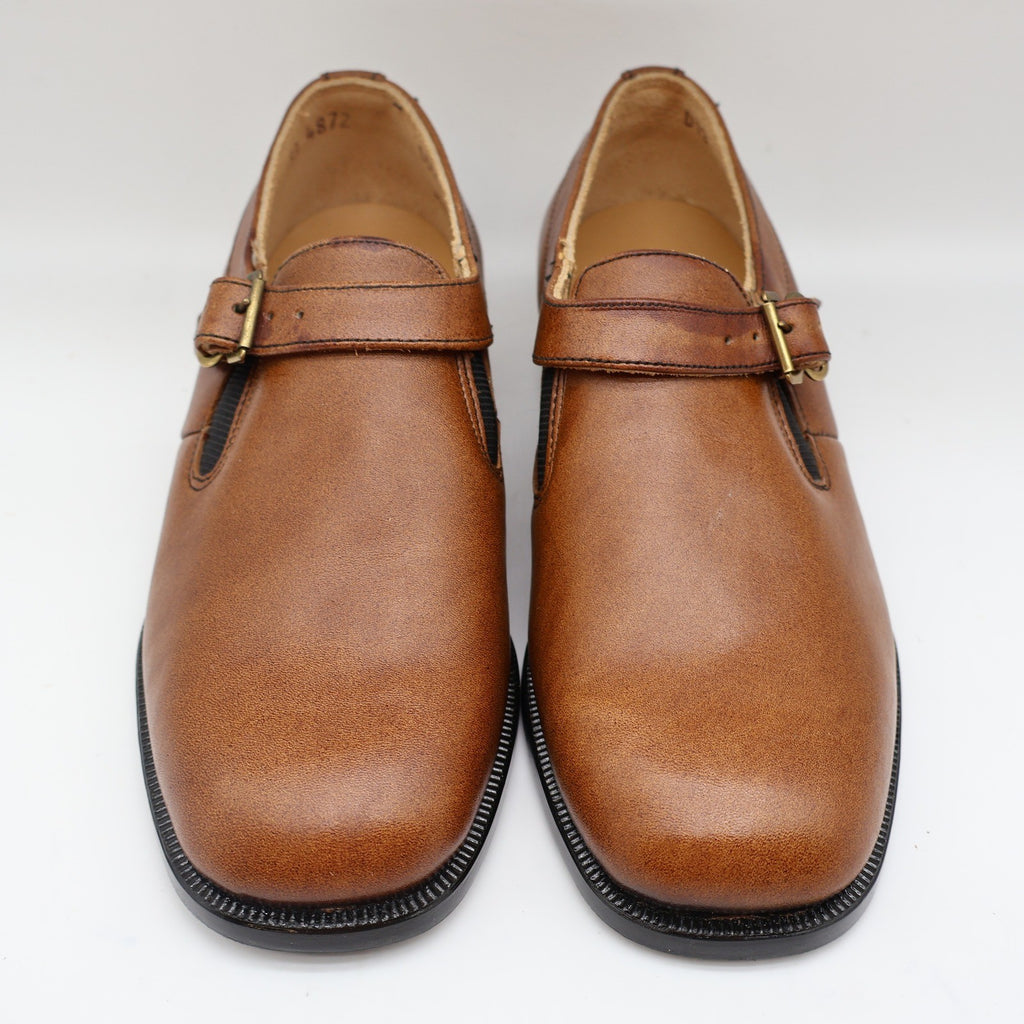 Young Explorers Lyons Monk Strap Shoes Boys 13 Vintage Brown Leather Deadstock - take2supply
