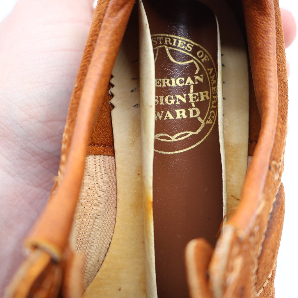Walker Oxford Sneakers Kids 12 D Vintage 70s Rust Suede Platform Made in USA - take2supply
