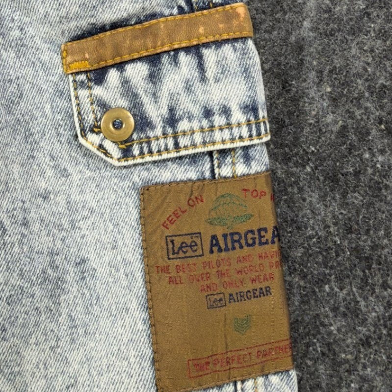 Lee Vintage 90s Airgear Commando Loose Fit Jeans Boys 8 Snow Frost NWT C487 - take2supply