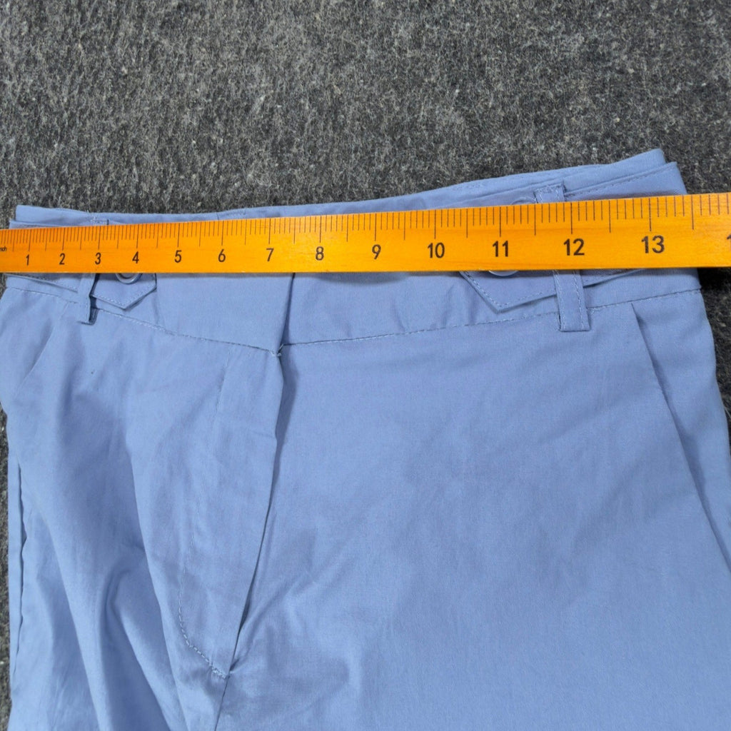 Amy Byer Y2K Bermuda Shorts Girls 12 Blue Cotton Stretch Cuffed New - take2supply