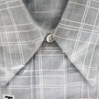 Mr Dee Cee Shirt Boys 10 Gray Green Plaid Long Sleeve Dagger Collar USA NWT - take2supply