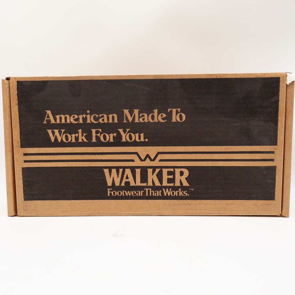 Walker Vintage 90s Work Boots Mens 11 D Brown Leather NWT Made in USA Deadstock - take2supply