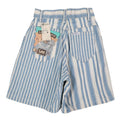 Lee Striped Denim Shorts Girls 7 Slim Vintage 90s Blue White Cotton Deadstock - take2supply