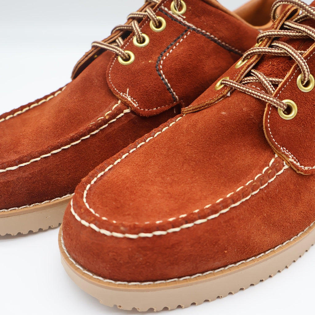 James Pepper Vintage 60s 70s Moc Toe Oxford Shoes Mens 6D Rust Suede Deadstock - take2supply