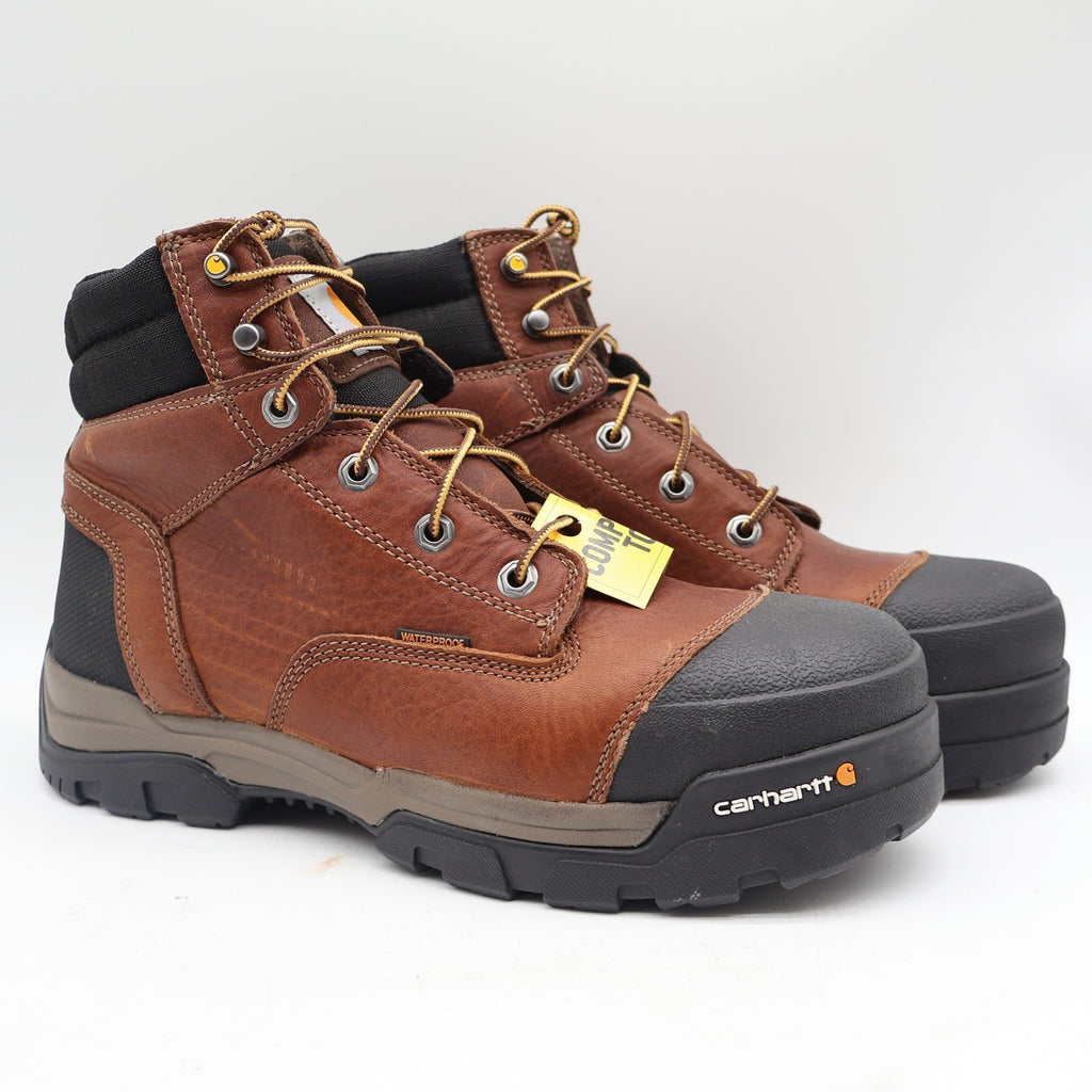 Carhartt Ground Force Work Boots Mens 9M Brown Leather Composite Toe CME6355 NIB - take2supply