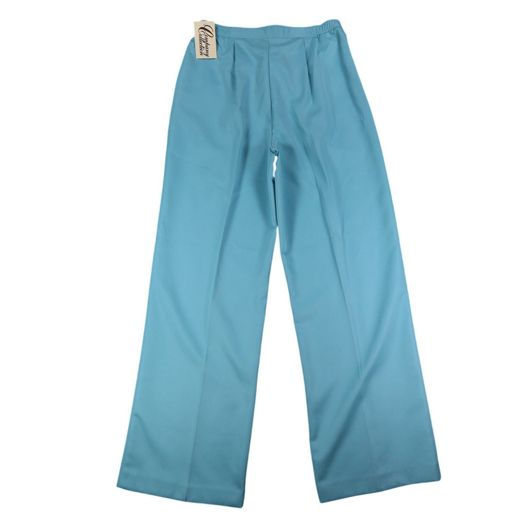 Company Collection Vintage Trousers Womens 12 Blue Polyester Pleated Wide Leg - take2supply