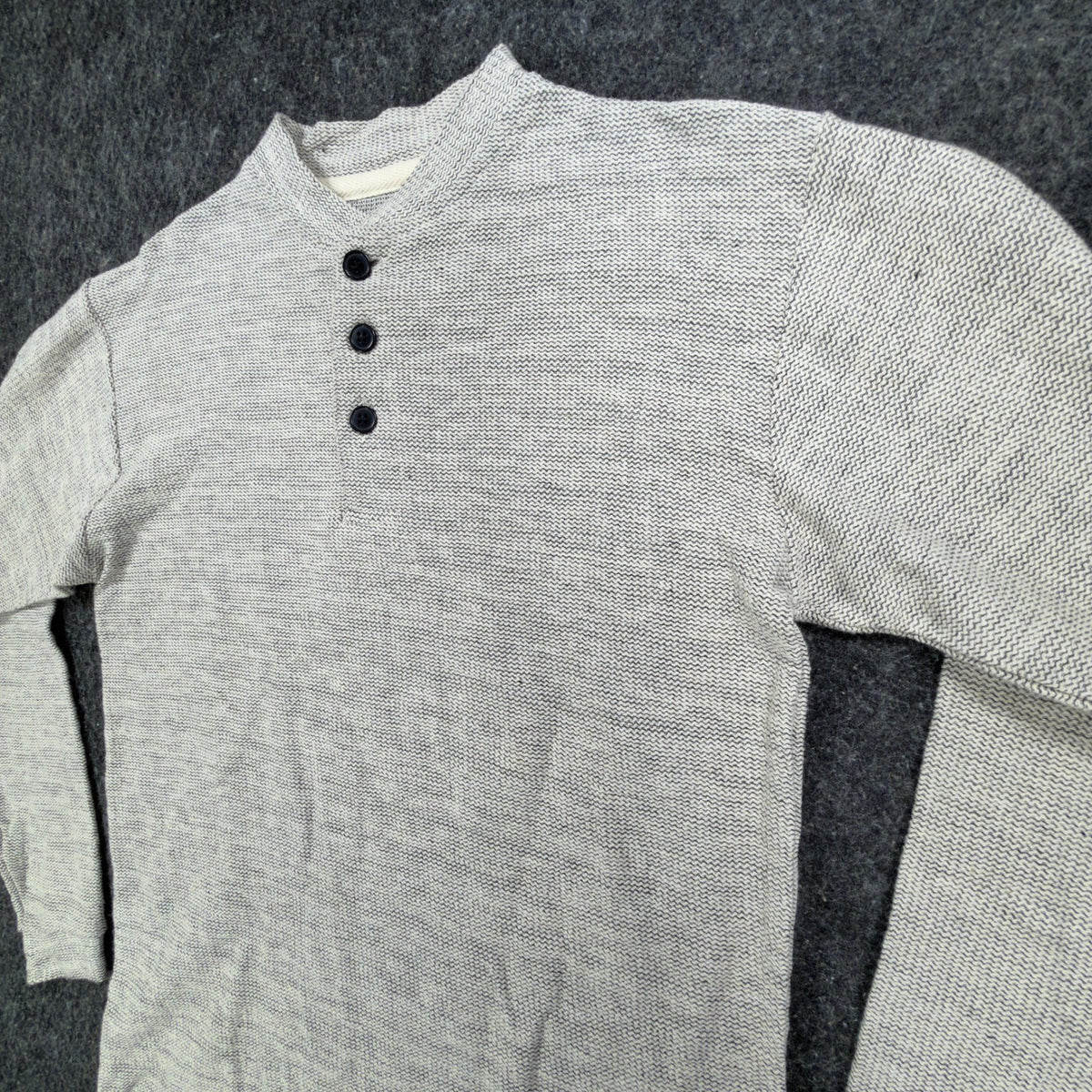 Ferruche Henley Shirt Mens M Grey Cotton Deadstock New RN 64866 - take2supply