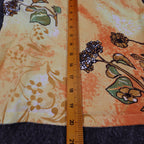 Pierri New York Top Womens Small Y2K Yellow Orange Beaded Floral Sequin A9067 - take2supply
