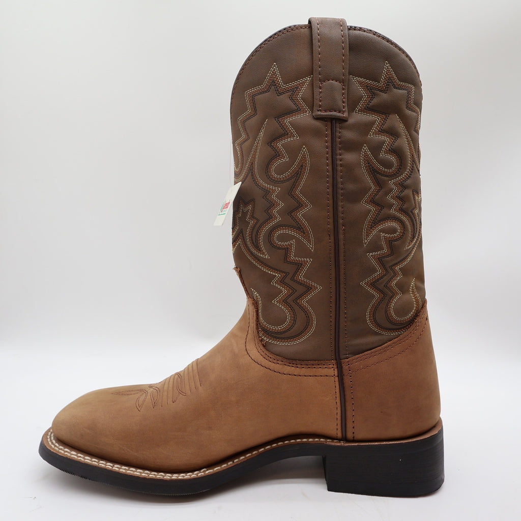 Laredo Cheyenne Stockman Boots Mens 9D Tan Leather Western Square Toe NIB - take2supply