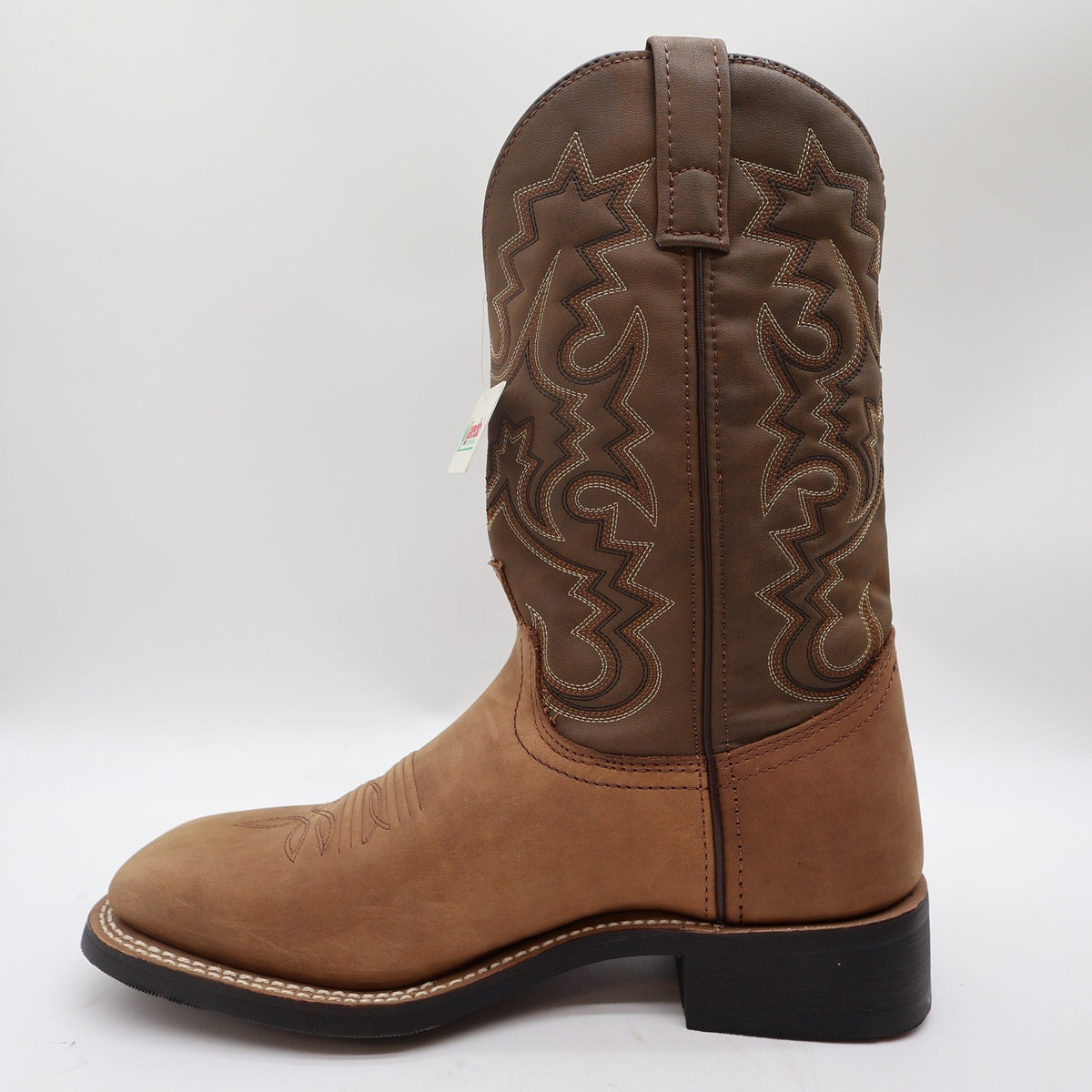 Laredo Cheyenne Stockman Boots Mens 9D Tan Leather Western Square Toe NIB - take2supply