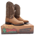 Laredo Cheyenne Stockman Boots Mens 9D Tan Leather Western Square Toe NIB - take2supply