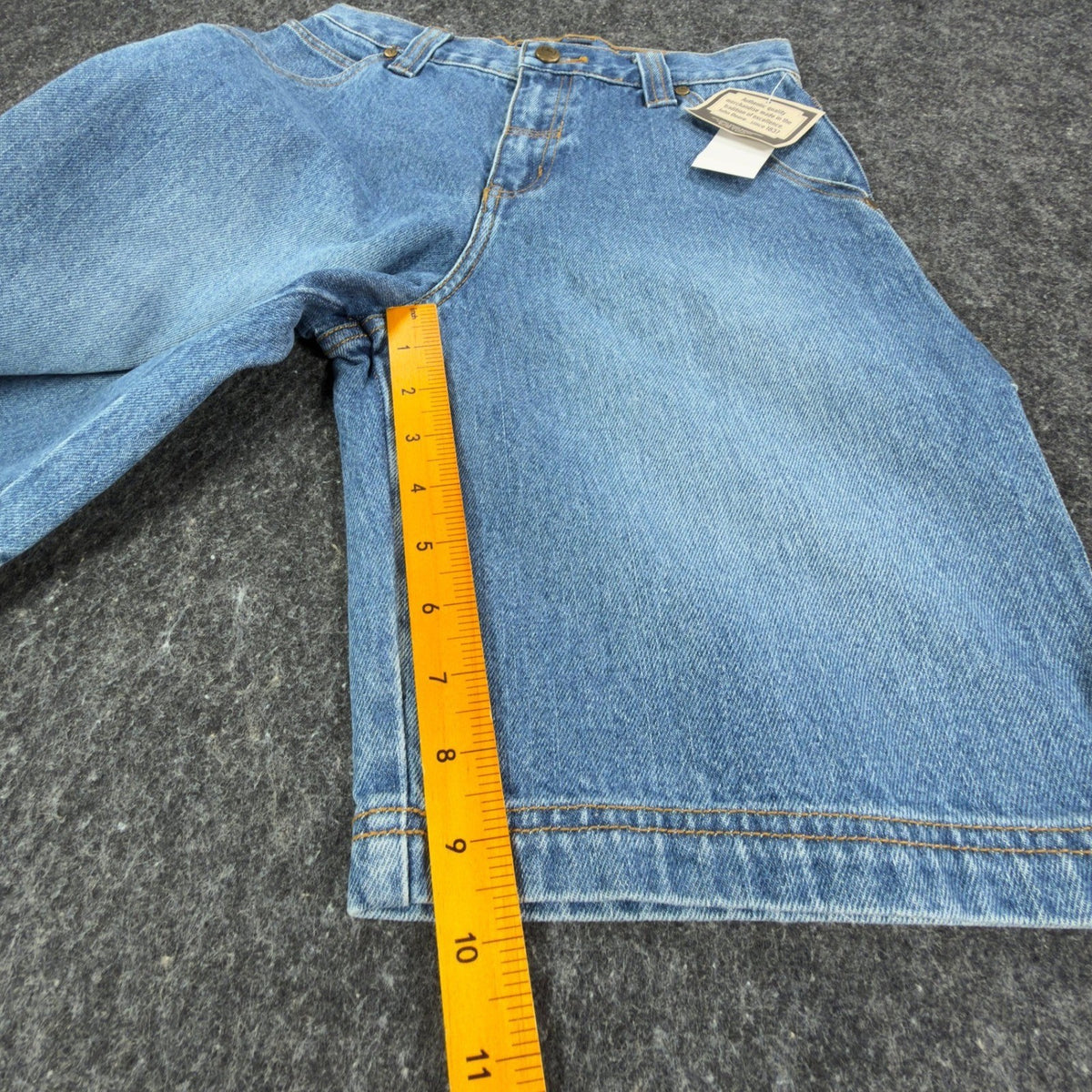 John Deere Y2K Carpenter Shorts Girls 10 Blue Stone Wash Denim NWT - take2supply