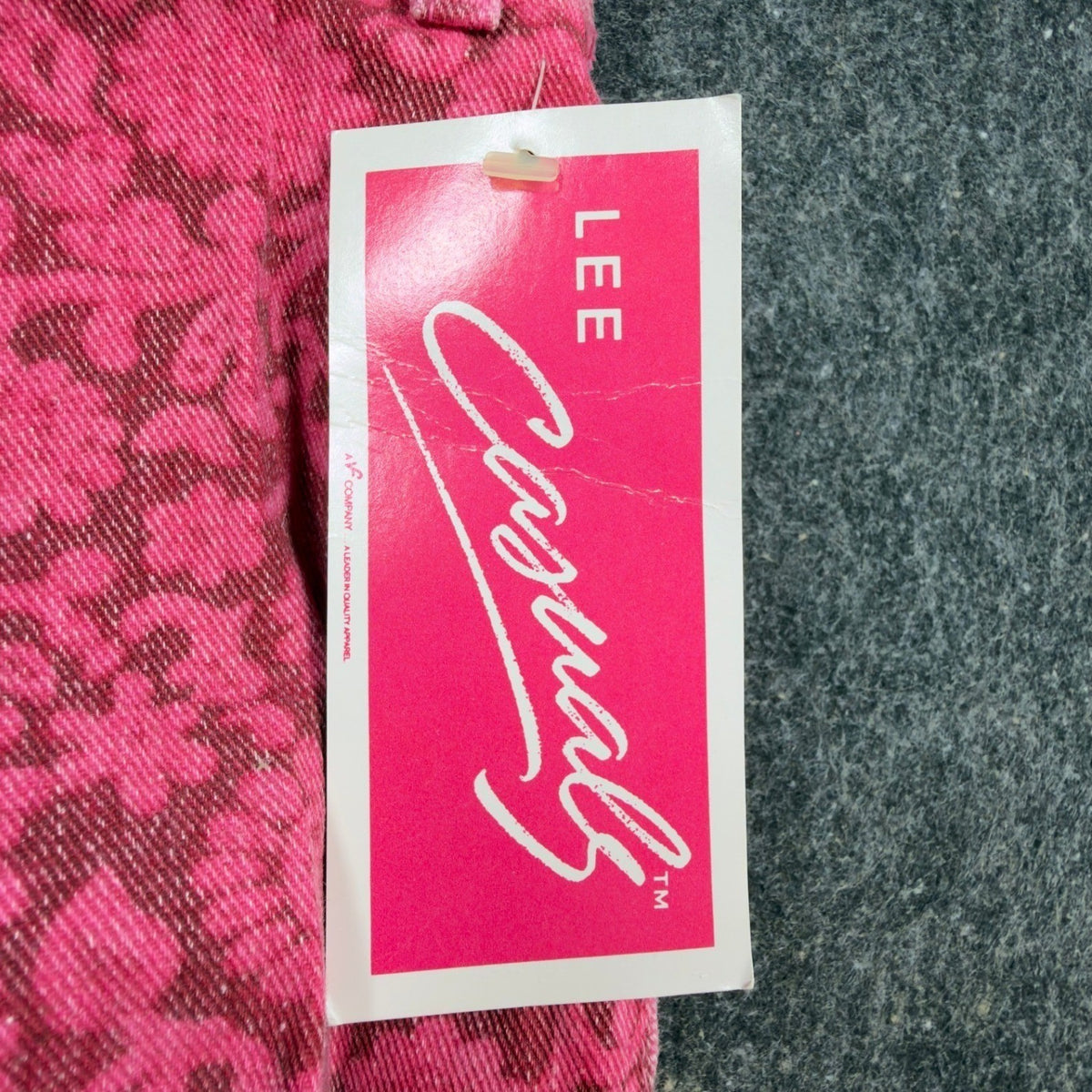 Lee Vintage 80s Floral Casuals Pants Girls 14 Slim Pink USA Made NOS NWT - take2supply