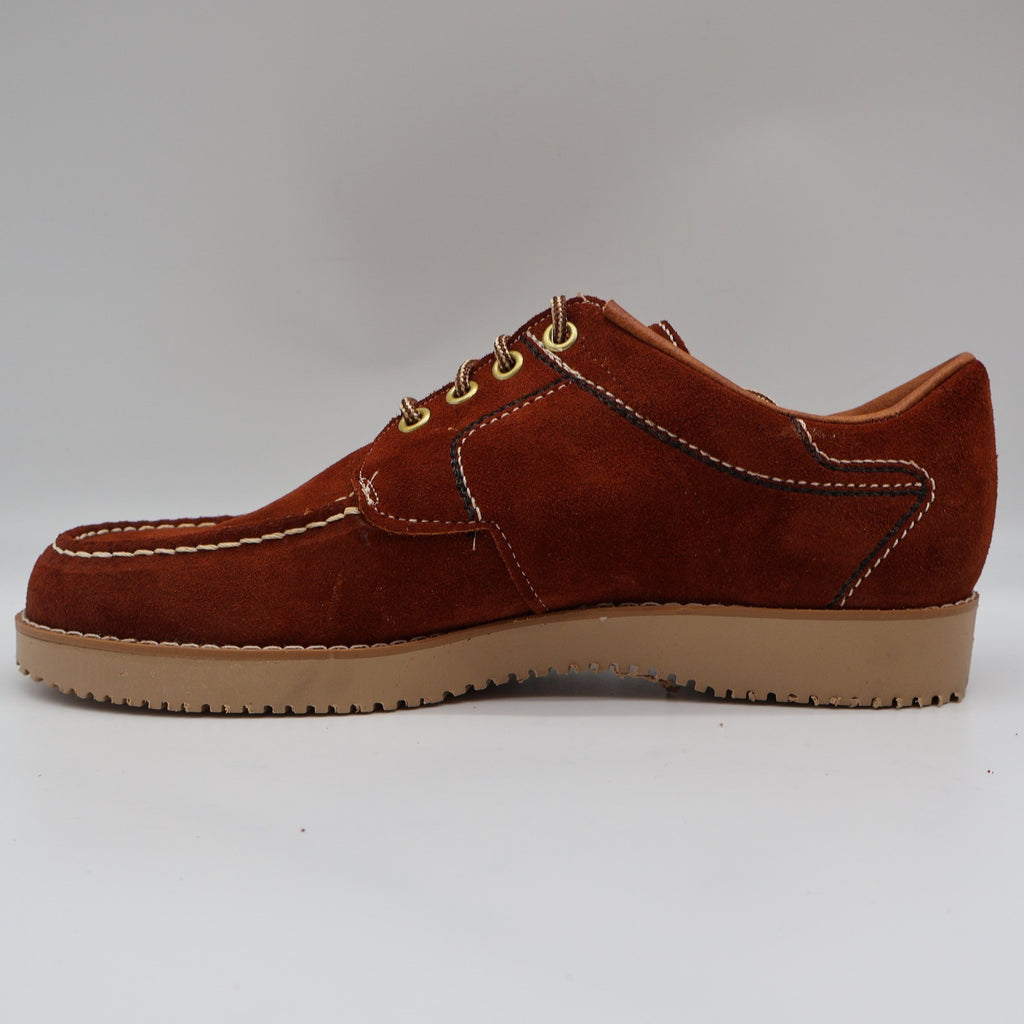 James Pepper Vintage 60s 70s Moc Toe Oxford Shoes Mens 6D Rust Suede Deadstock - take2supply