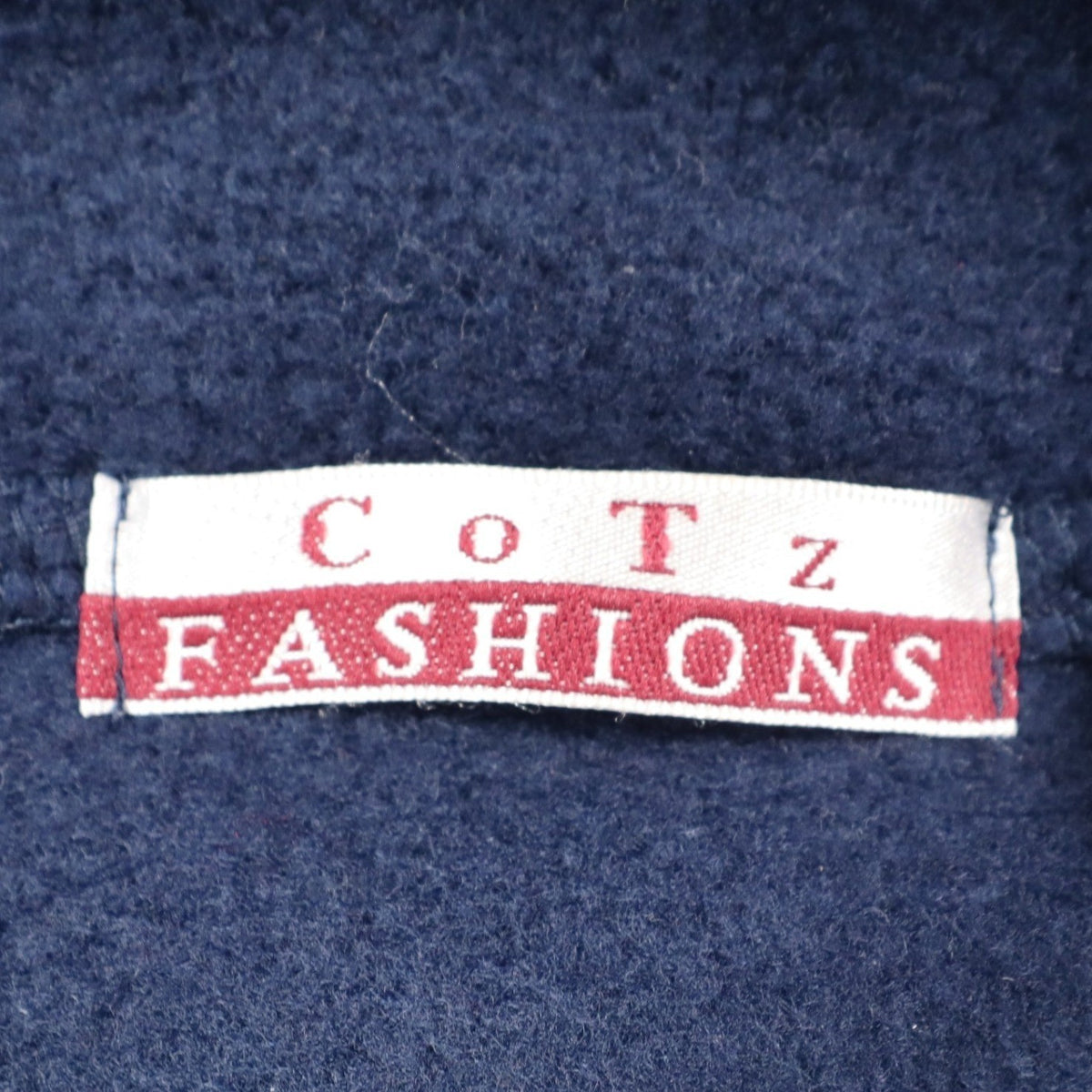 Cotz Fashions Fleece Pullover Small Navy Blue Y2K Quarter Zip Drawstring 7718 - take2supply