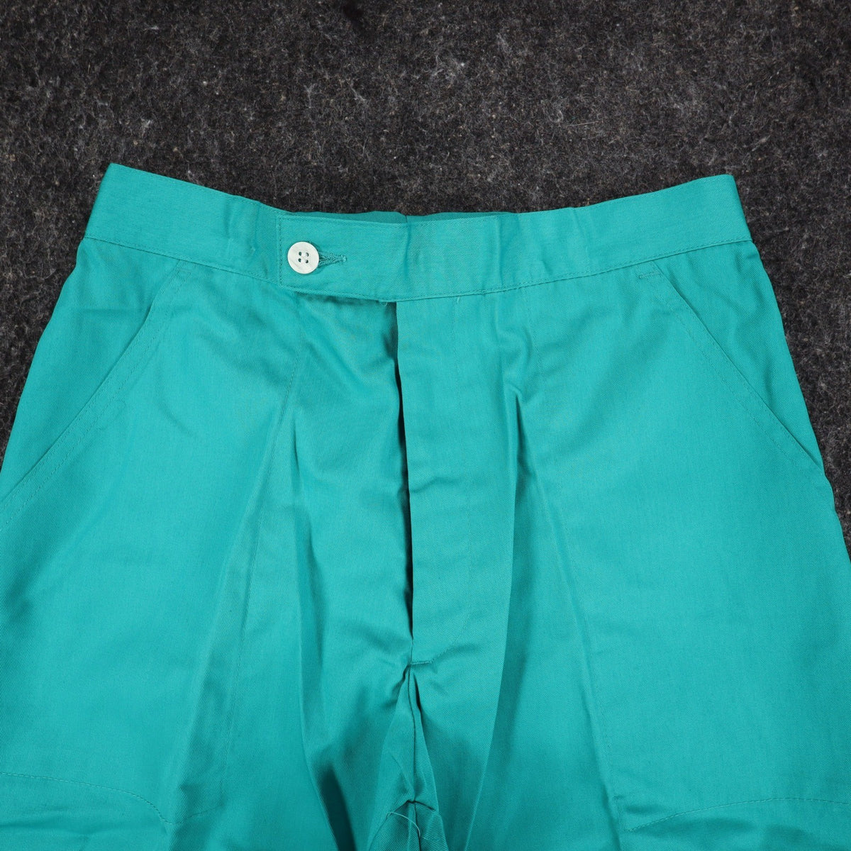 Jantzen Shorts Mens 32 Vintage 90s Teal Green Poly Cotton Deadstock 1M550 - take2supply