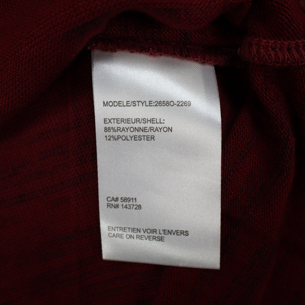 Tribal Asymmetrical Top Womens XL Tawny Red Ombre Space Dye Cowl Neck NEW - take2supply