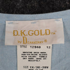 D.K. Gold Vest Womens 1X Vintage 90s Blue Floral Reversible Cotton Blend NWT - take2supply