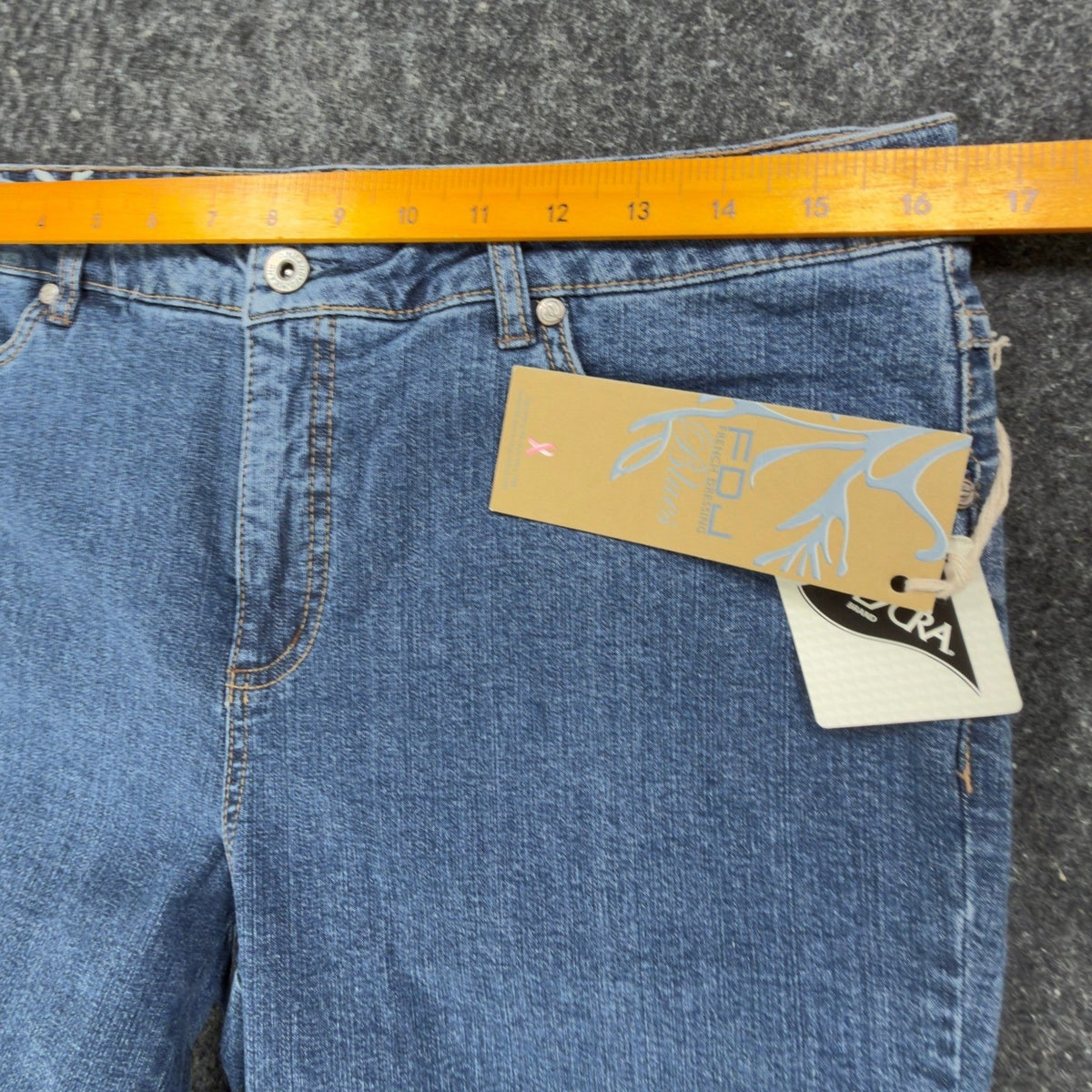 FDJ Olivia Flare Jeans Women 12 Blue Stretch Mid Rise Denim NWT New - take2supply