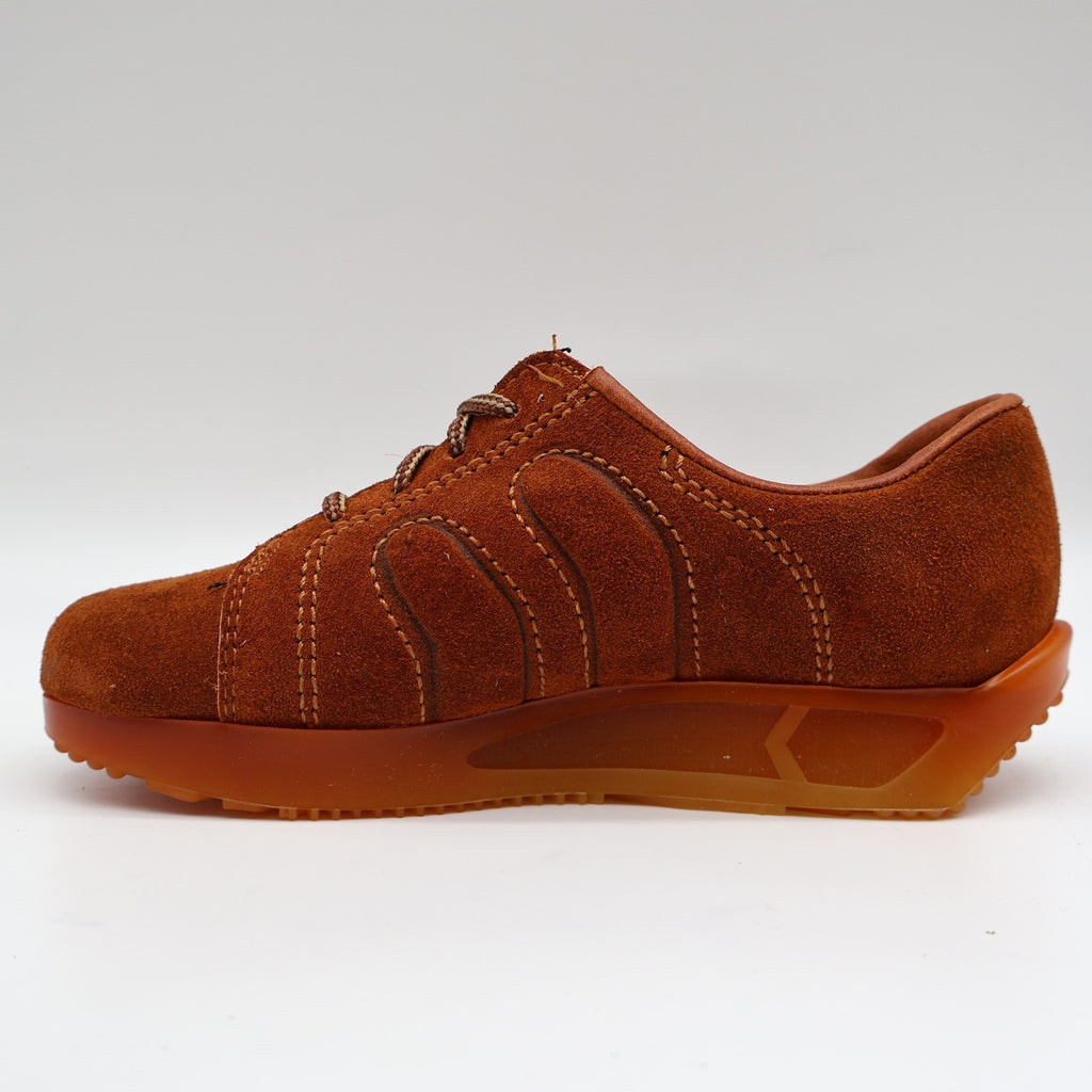 Walker Oxford Sneakers Kids 12 D Vintage 70s Rust Suede Platform Made in USA - take2supply
