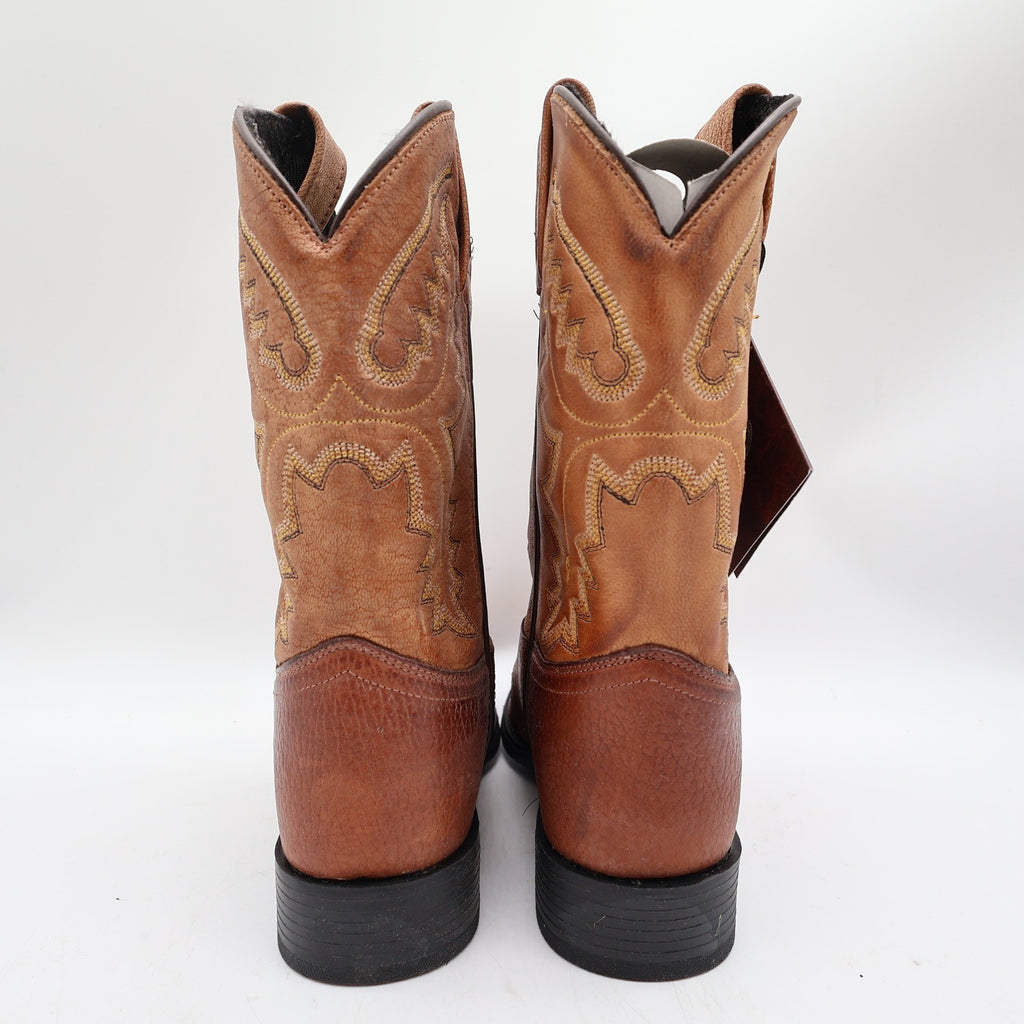 Old West 1936 Western Boots Kids 3.0 Brown Leather NWT - take2supply