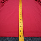 Links Top Womens Small Red Beaded Keyhole Neckline 3/4 Sleeve Cotton Spandex - take2supply