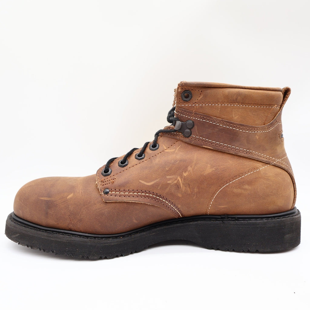 Carolina 6" Steel Toe Work Boots Mens 13 D Brown Leather Made in USA NWT - take2supply