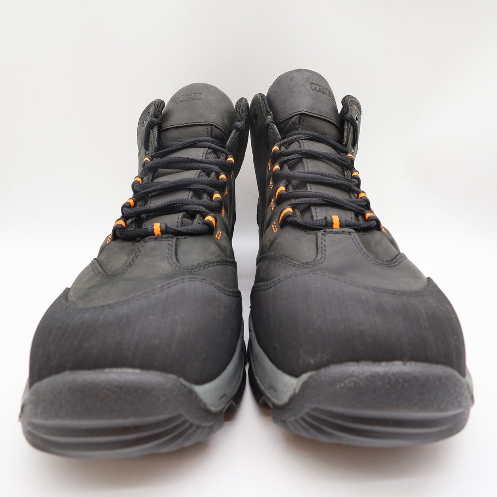 Worx by Red Wing Shoes 5401 Steel Toe Work Boots Mens 13 Black Orange Excellent - take2supply