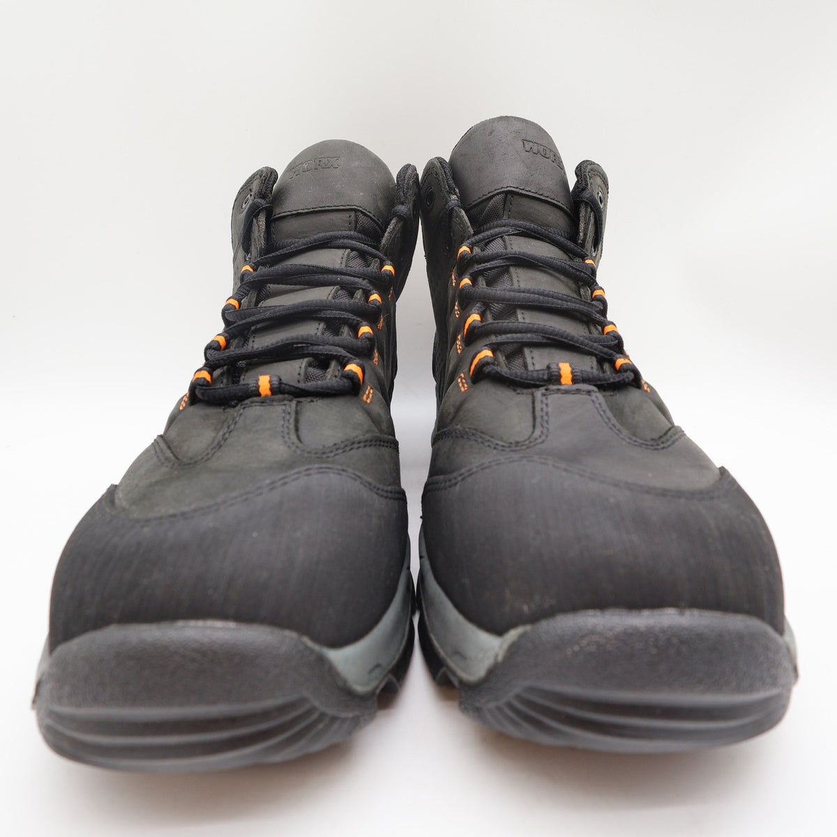 Worx by Red Wing Shoes 5401 Steel Toe Work Boots Mens 13 Black Orange Excellent - take2supply