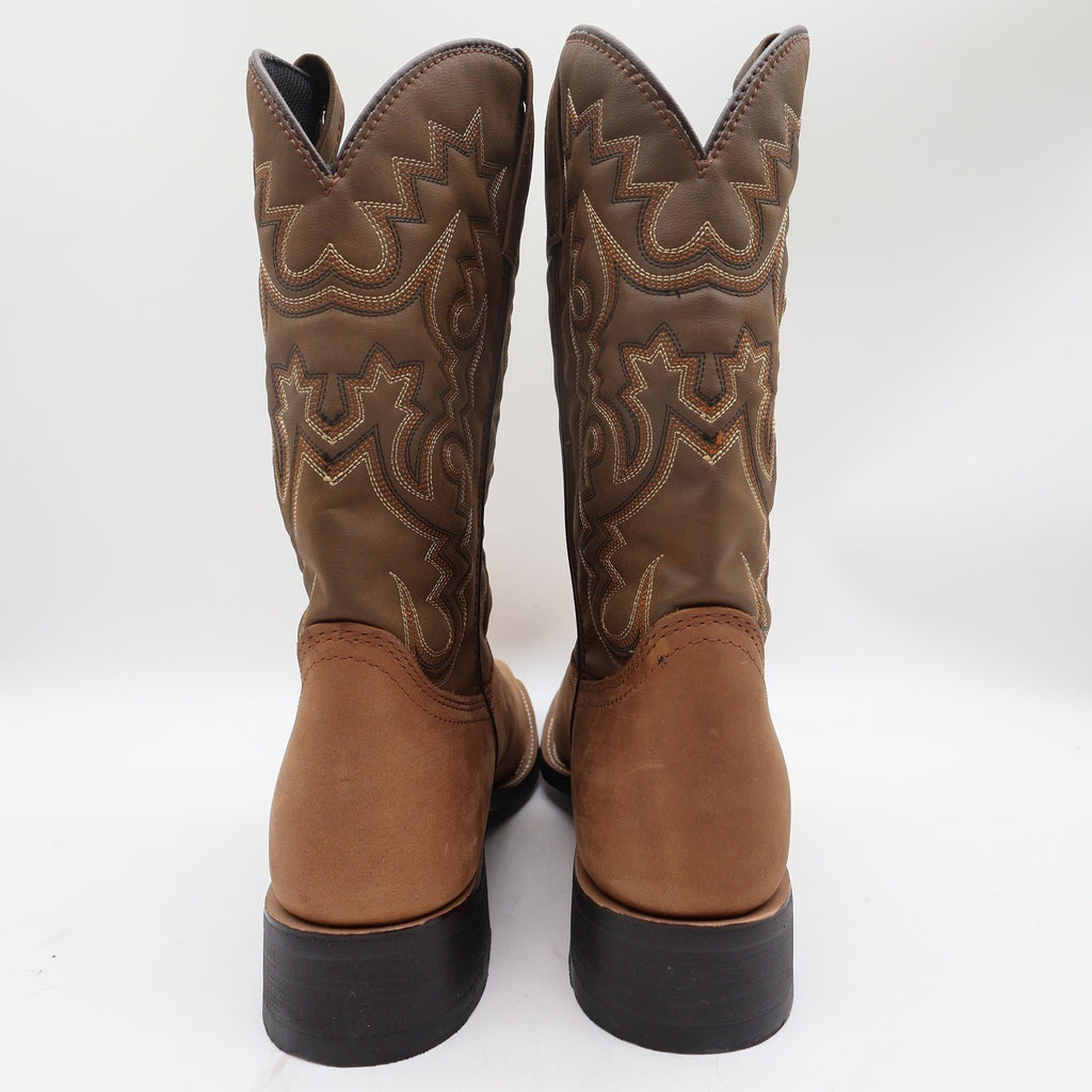 Laredo Cheyenne Stockman Boots Mens 9D Tan Leather Western Square Toe NIB - take2supply